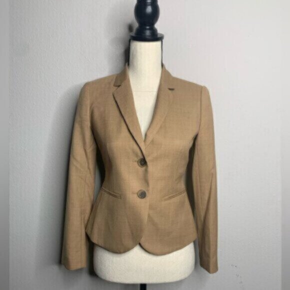 J. Crew Tan Wool Single Breasted Blazer - Picture 7 of 13